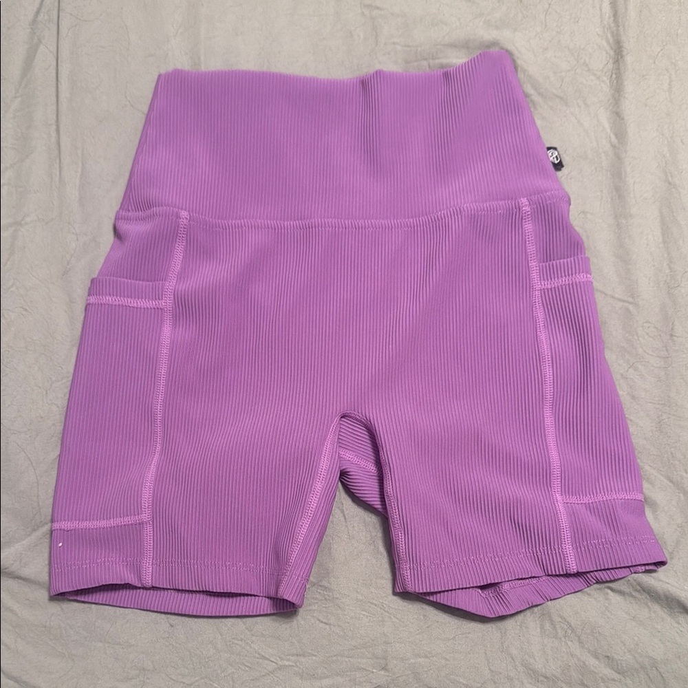Born primitive all or nothing Purple Women's ribbed High-Waisted Shorts